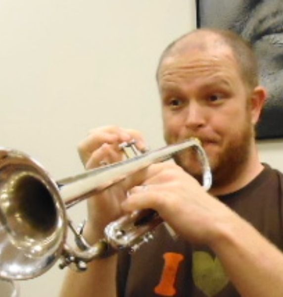 Photo of Hardin Butcher playing the trumpet
