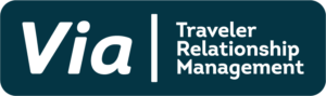 ViaTRM logo, Traveler Relationship Management