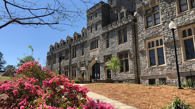 Students exit Lupton Hall