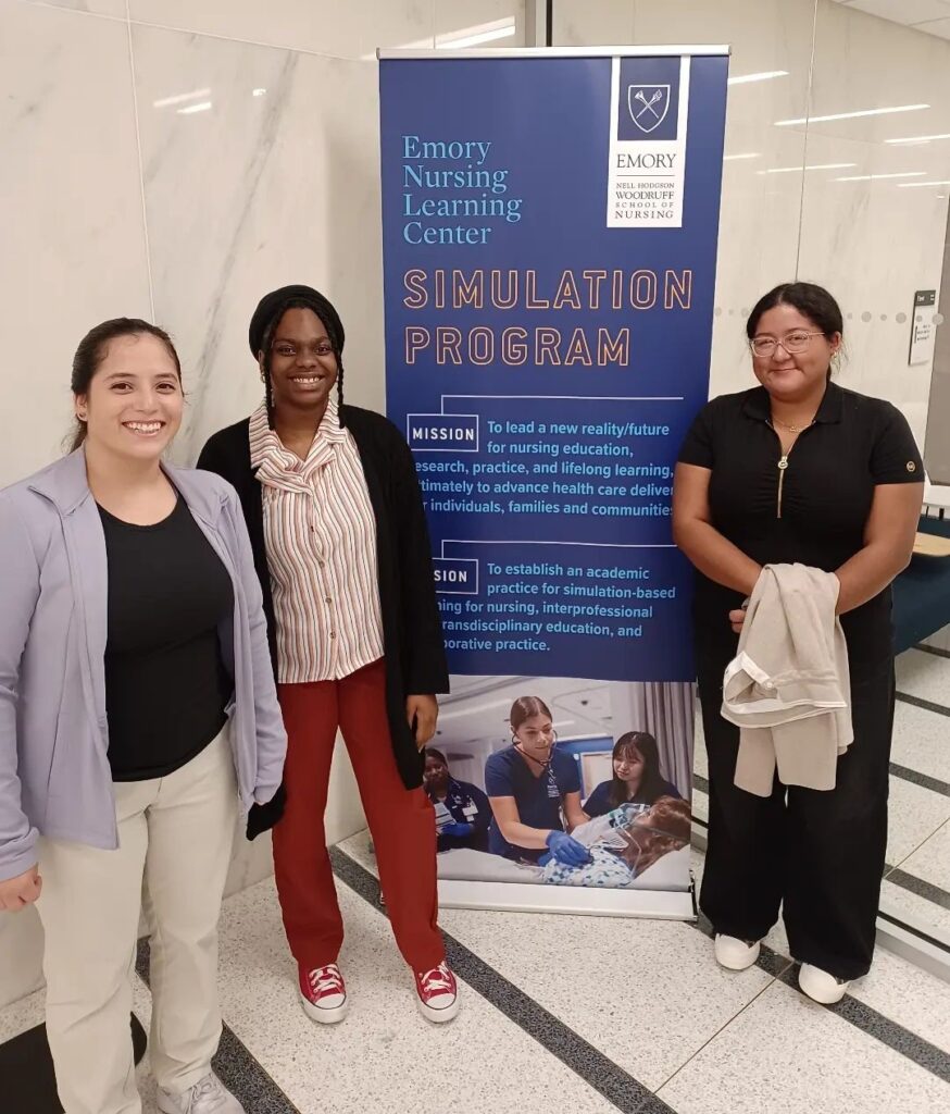 Oglethorpe Biology students at the Simulation Program at Emory Nursing Learning Center.