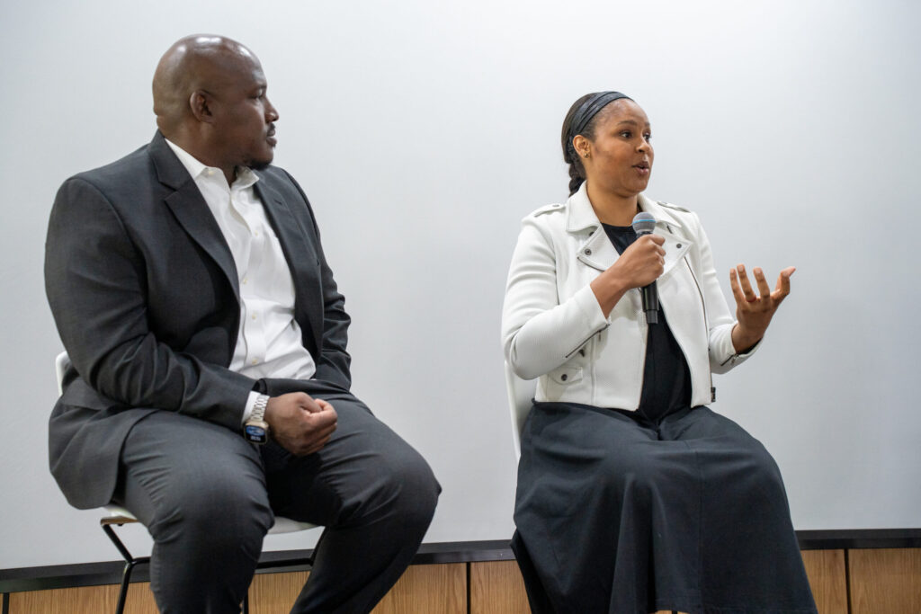 Maya Moore and Jonathan Irons deliver the keynote address at the annual Liberal Arts & Sciences Symposium