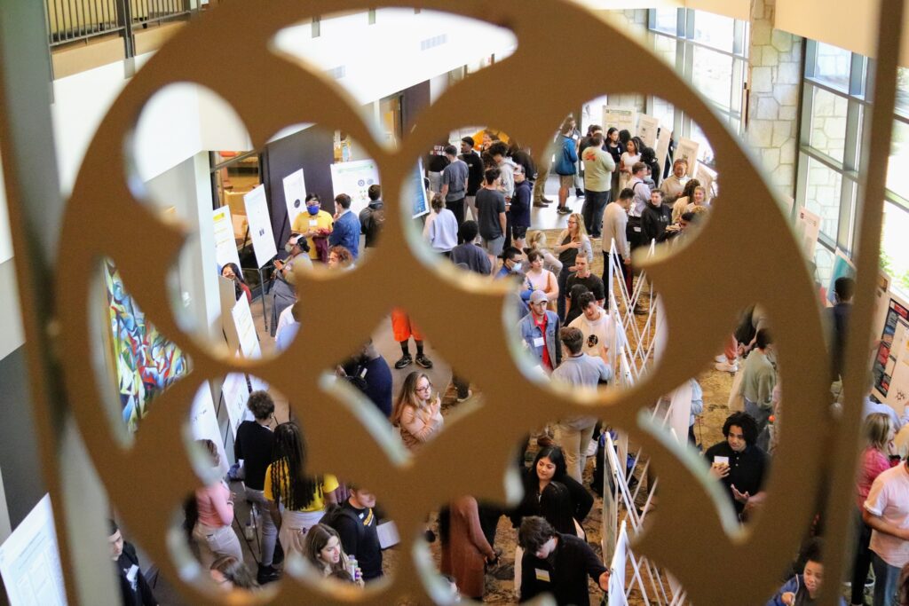 Students present posters at the annual Liberal Arts and Sciences symposium