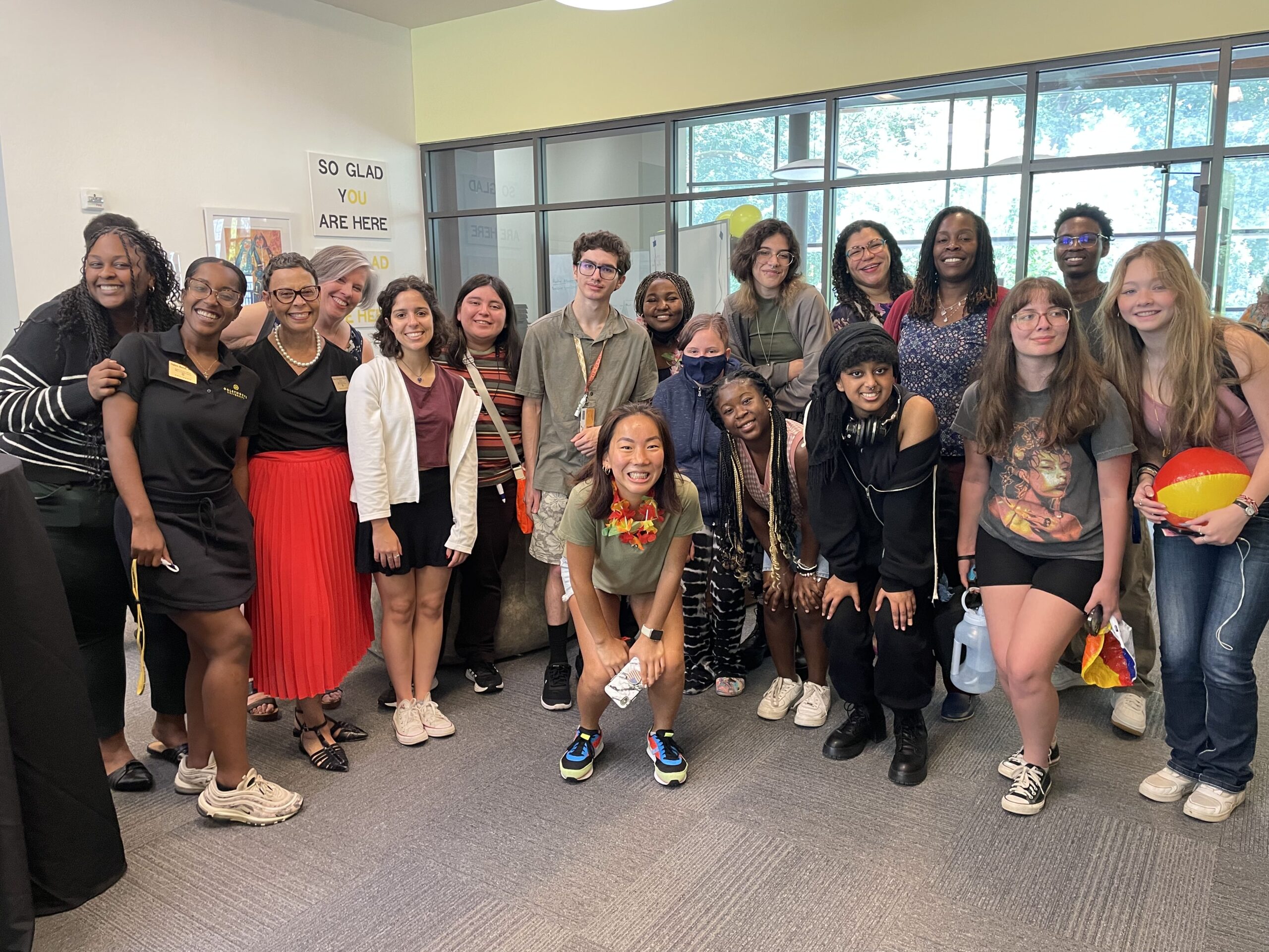 Students and staff in the Intercultural Center