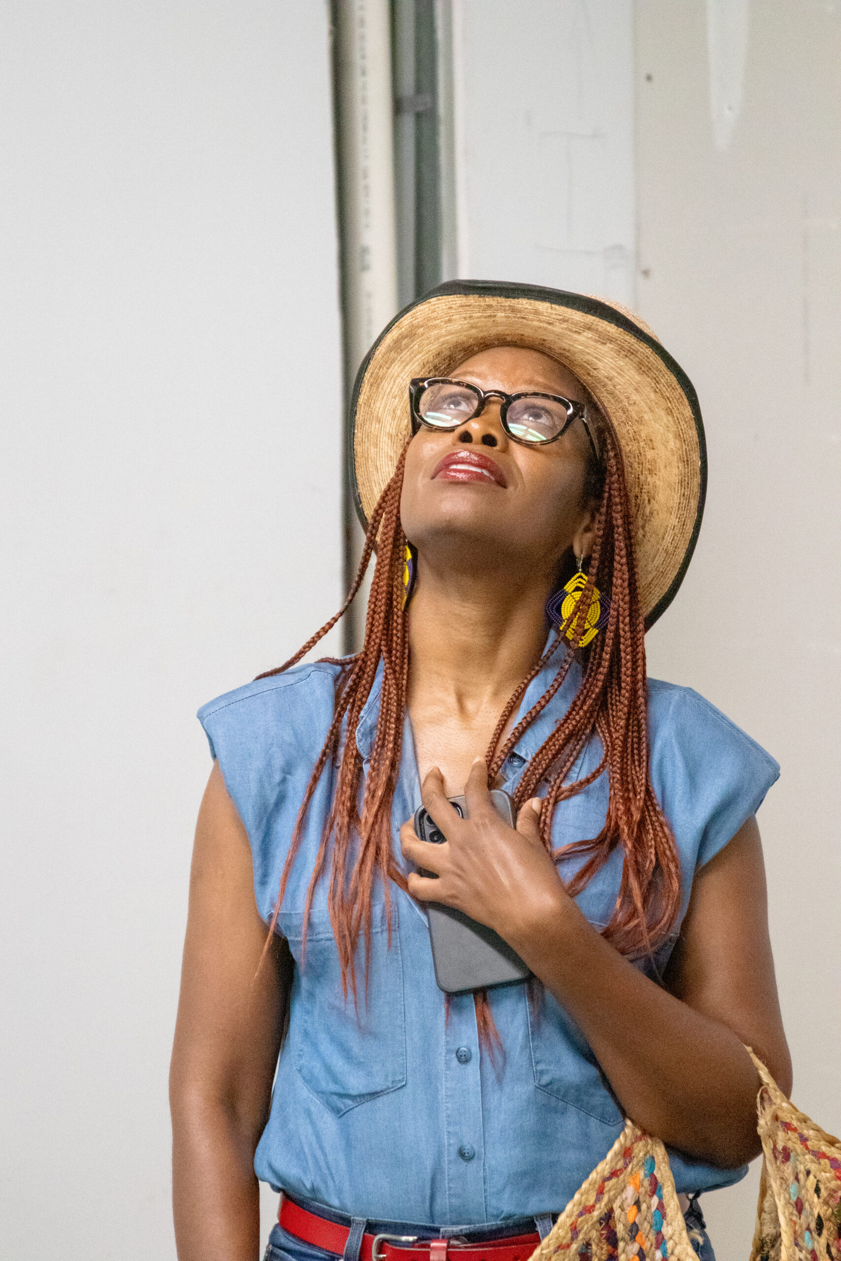 Artist Shanequa Gay seeing her new studio space for the first time.