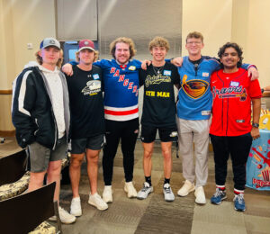 Oglethorpe students Cooper Wilson, Alex Steckler, Eli Cousins, Evan Matela, Willem Jaon and Neal Nankani