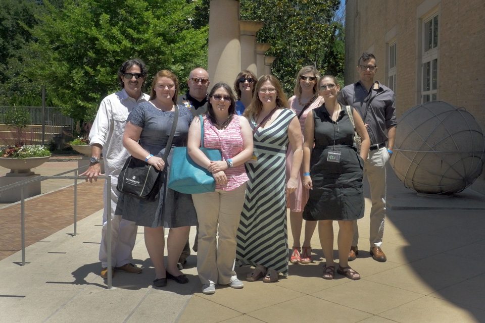 The group visits Fernbank Museum.