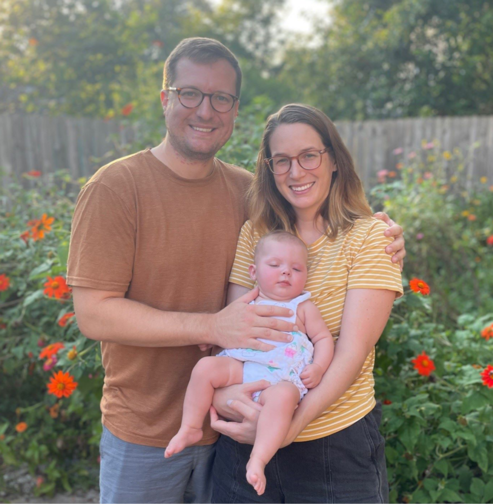 Matt and Alex Wild with baby Emerson
