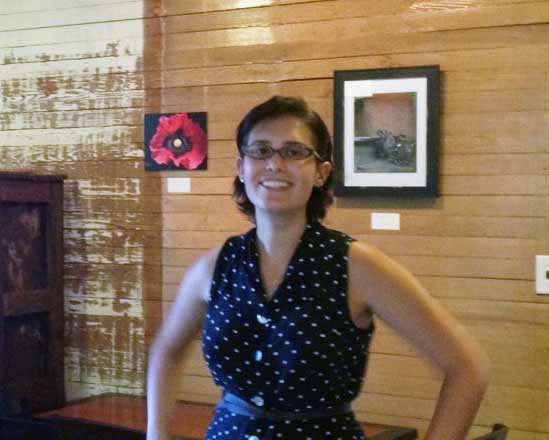 Shannon at her exhibition