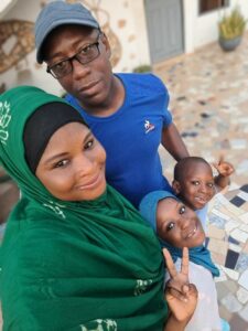 Dr. Chandler with family in Africa.