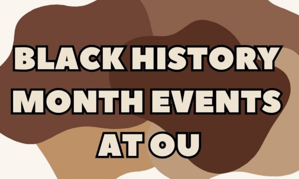 Graphic that reads "Black History Month Events at OU"