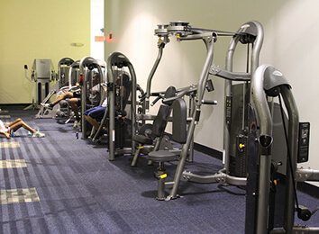 Exercise equipment in Schmidt gym