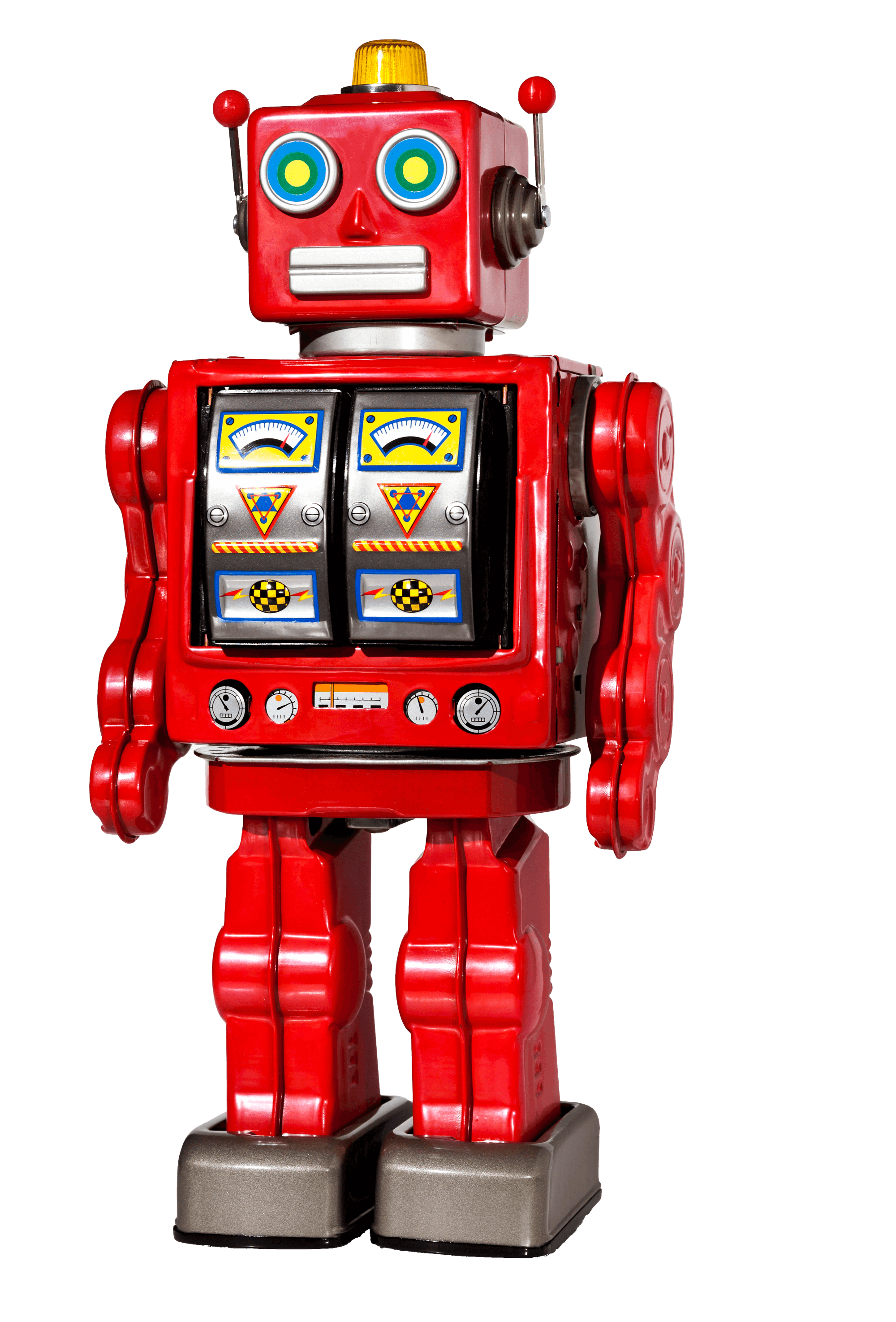 A red toy robot