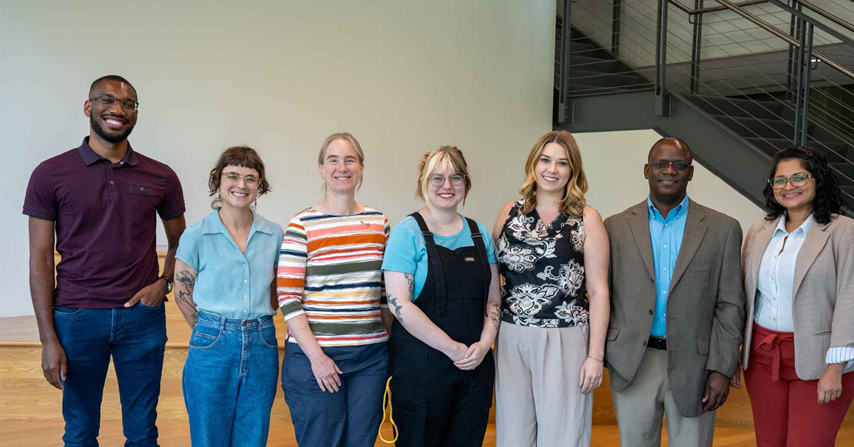 A group photo of new Oglethorpe faculty