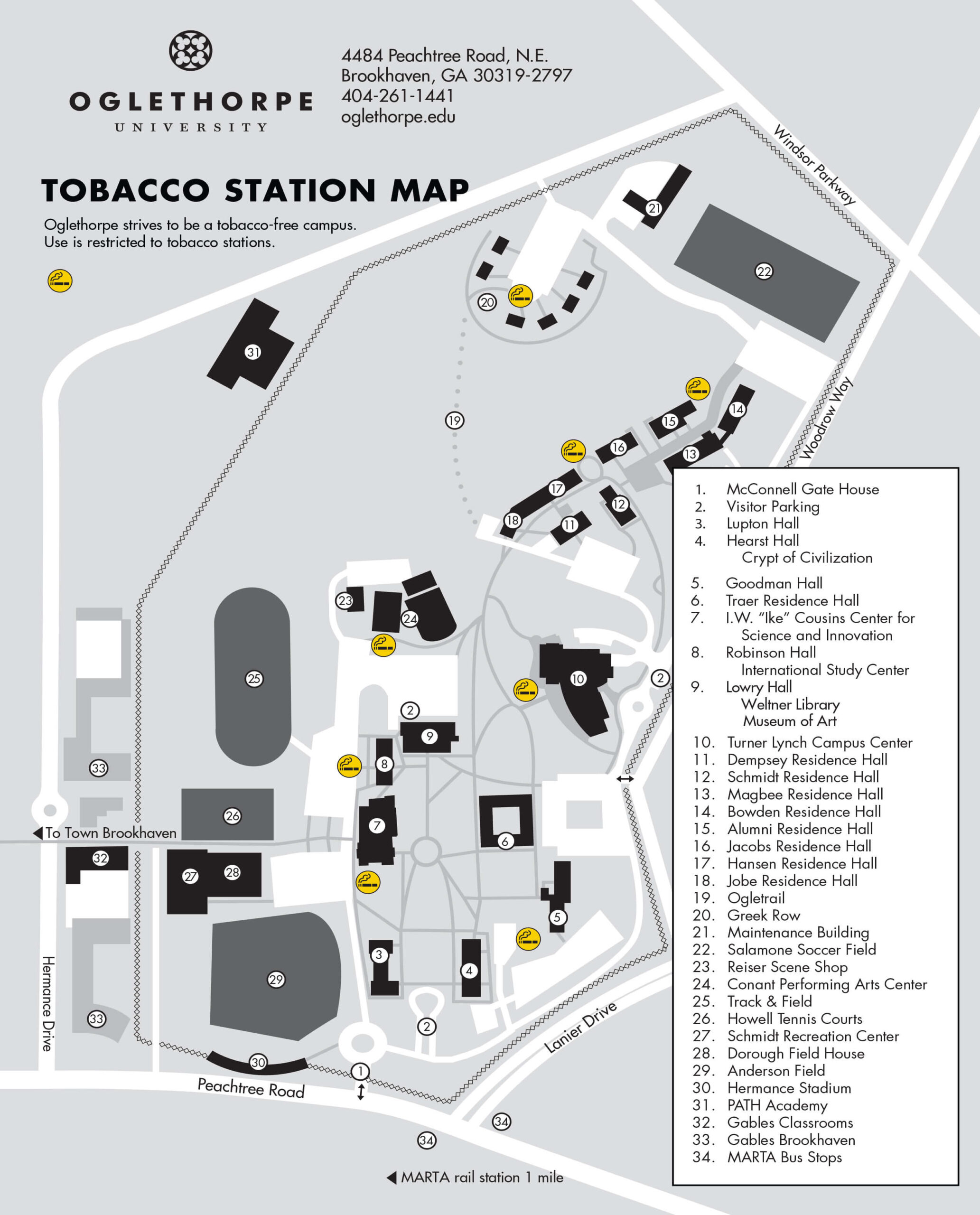 Tobacco station map