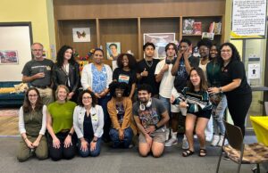 Group photo of students, faculty and staff at the Intercultural Center's First-Generation Celebration.