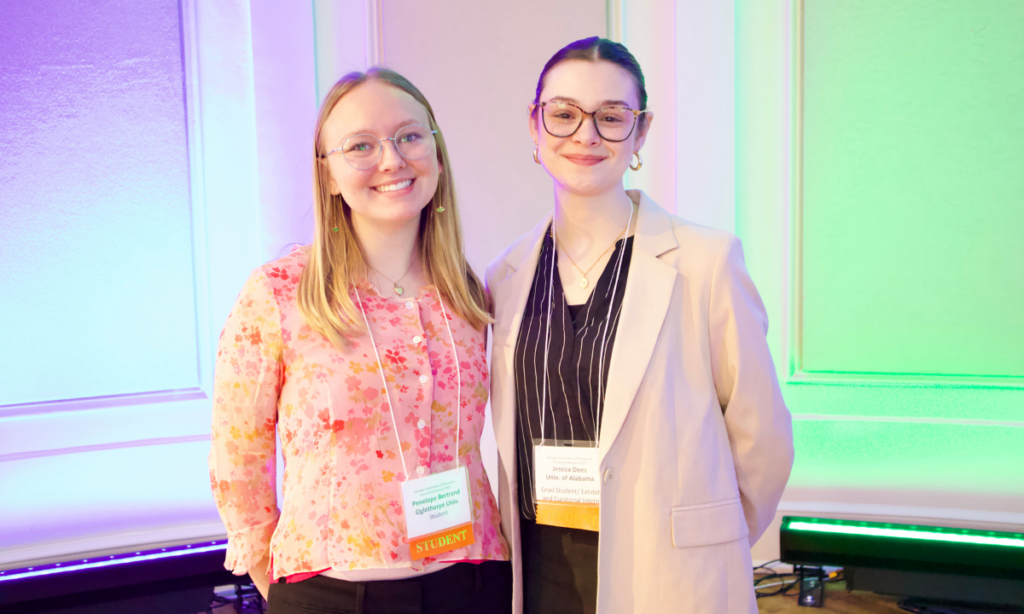Penelope Bertrand photographed with the other Georgia Association of Museums scholarship recipient.