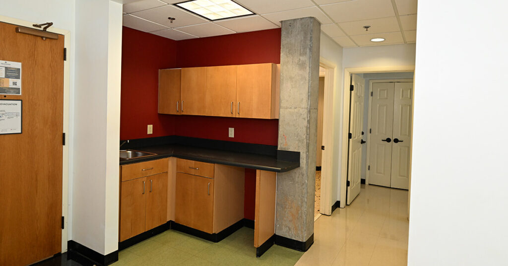 Each suite comes with a kitchenette.