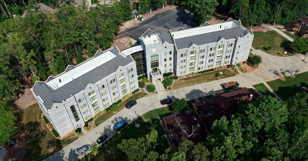 Bowden-Magbee Hall aerial view
