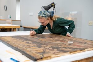 Kate Arrett '25 works on "The Emperor's Stables"