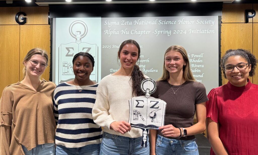 The students of the 2025-26 Sigma Zeta executive board