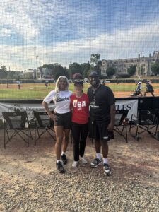Dr. Kathryn McClymond poses with Smoke co-owners Bradon Phillips and Jade Cargill