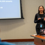 two students presenting