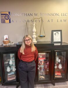 Catherine Rubio at the Johnathan Johnson Law offices.