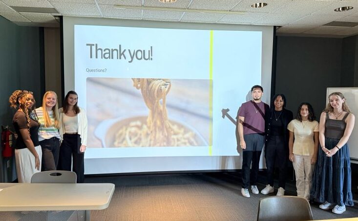 Students present their proposal to client.