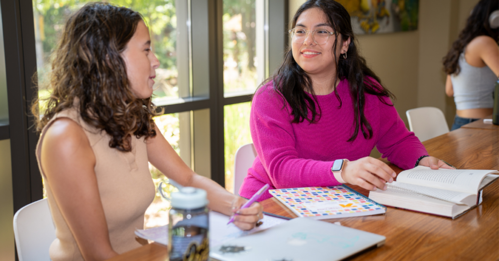 Students studying together