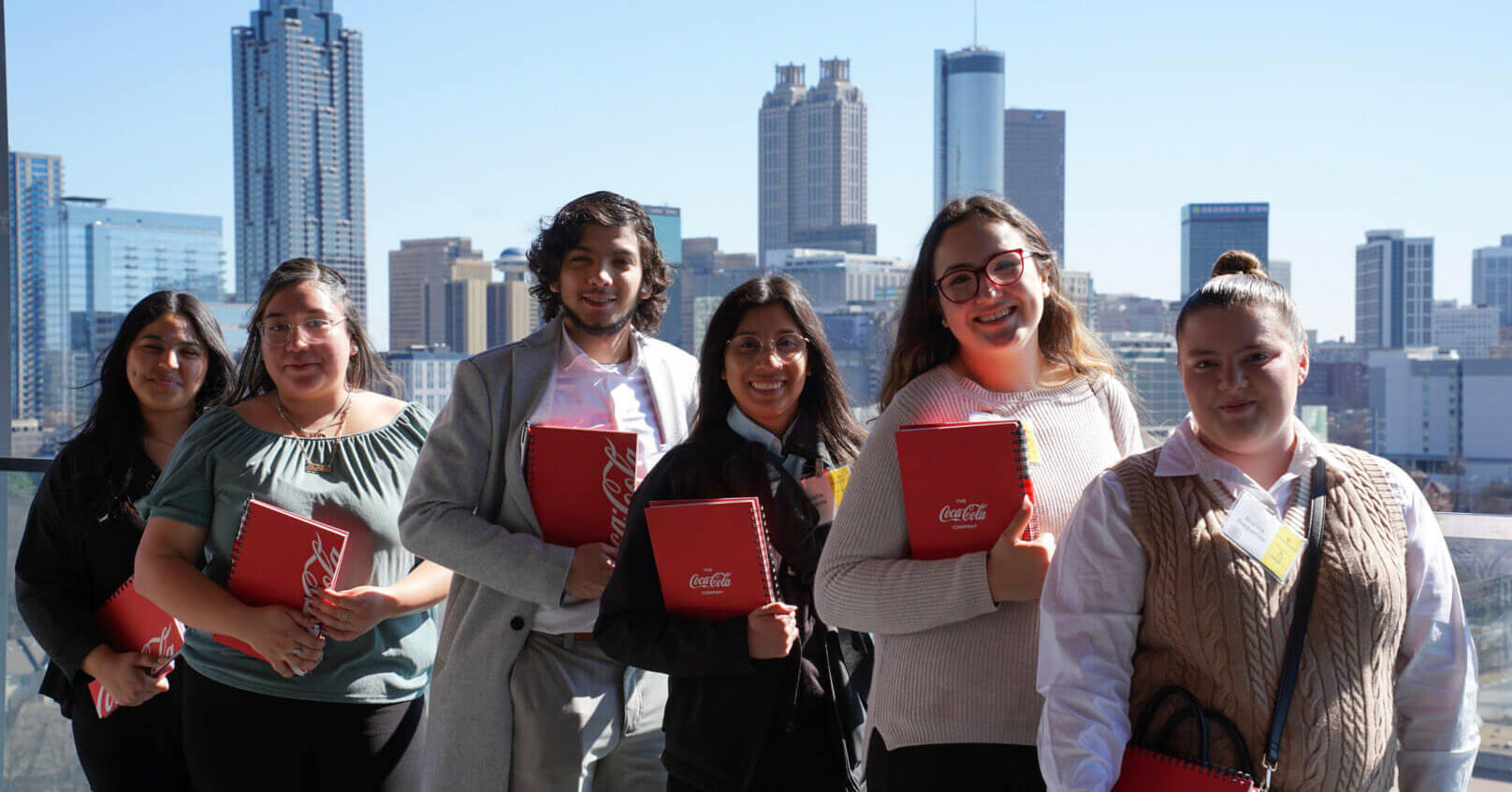 Oglethorpe students learn about internships at Atlanta's Coca-Cola offices.