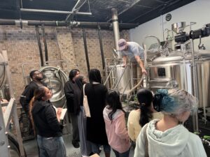 Students learn near the tanks.