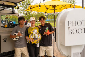 At ATL Futbol Fest fans take a picture using the Photo Booth.