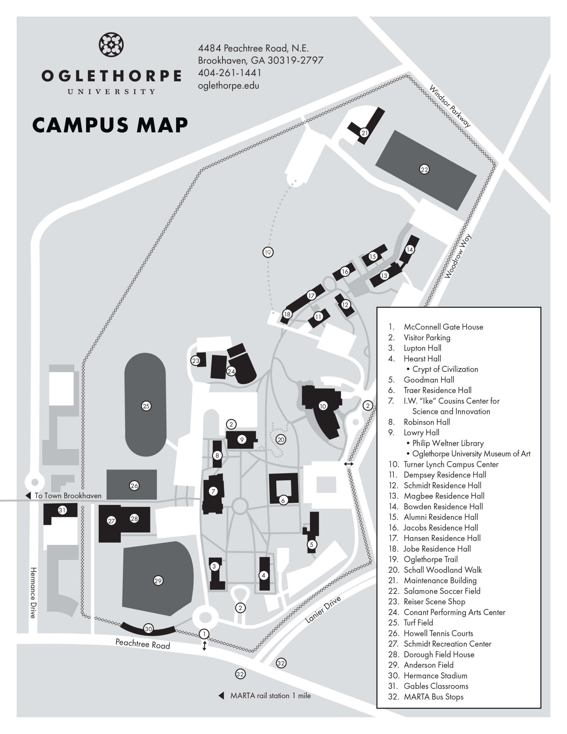 Campus Maps - Oglethorpe University