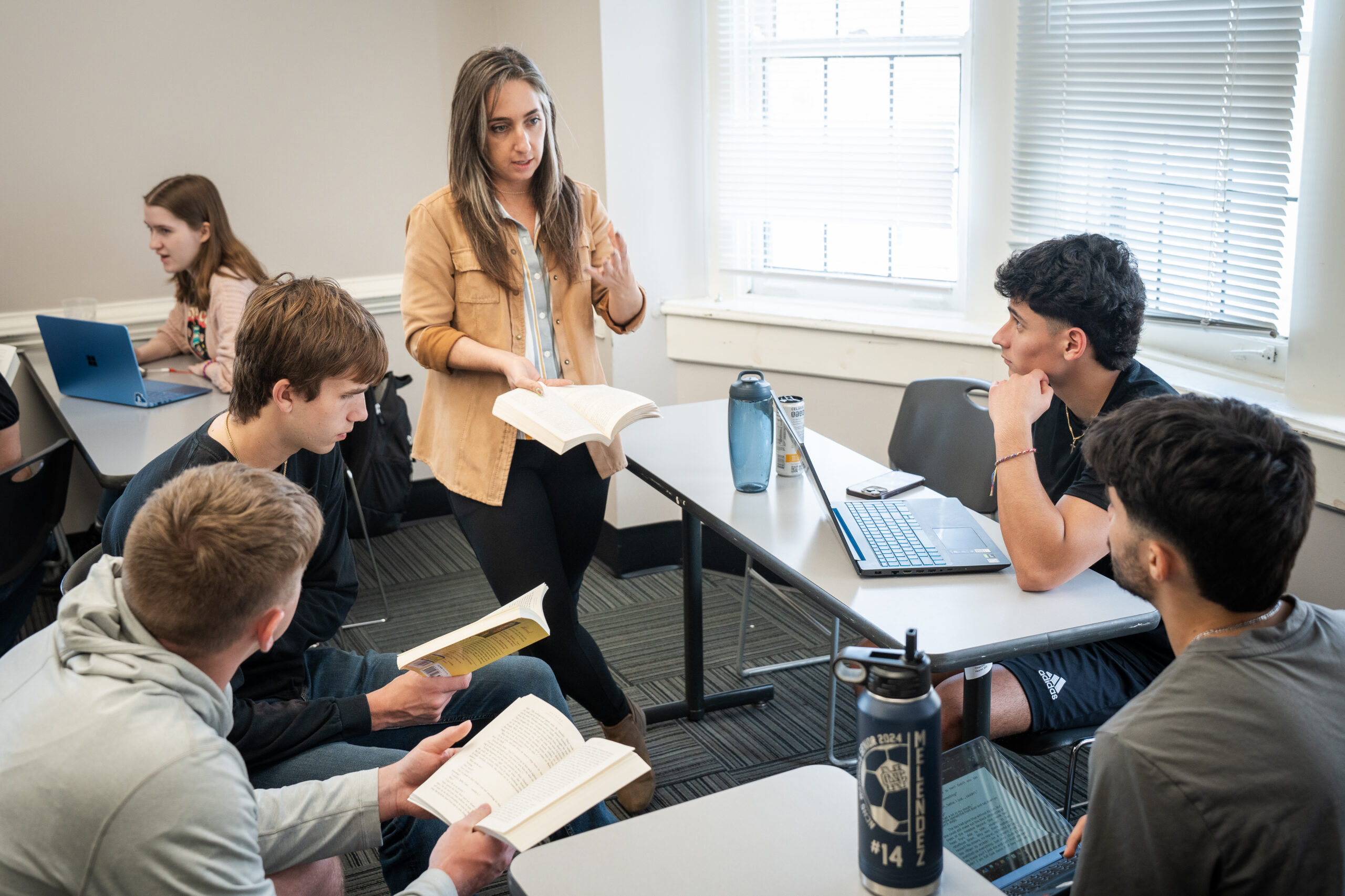 Dr. Judith Levy teaches students in a classroom at Oglethorpe University.