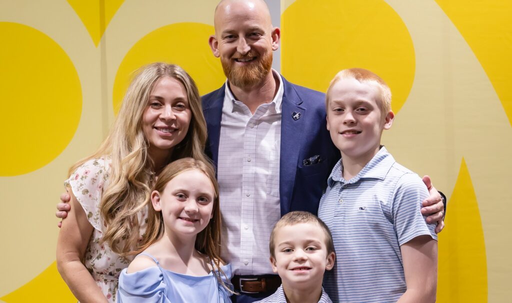 The Burr family at Oglethorpe's athletic Hall of Fame inductions