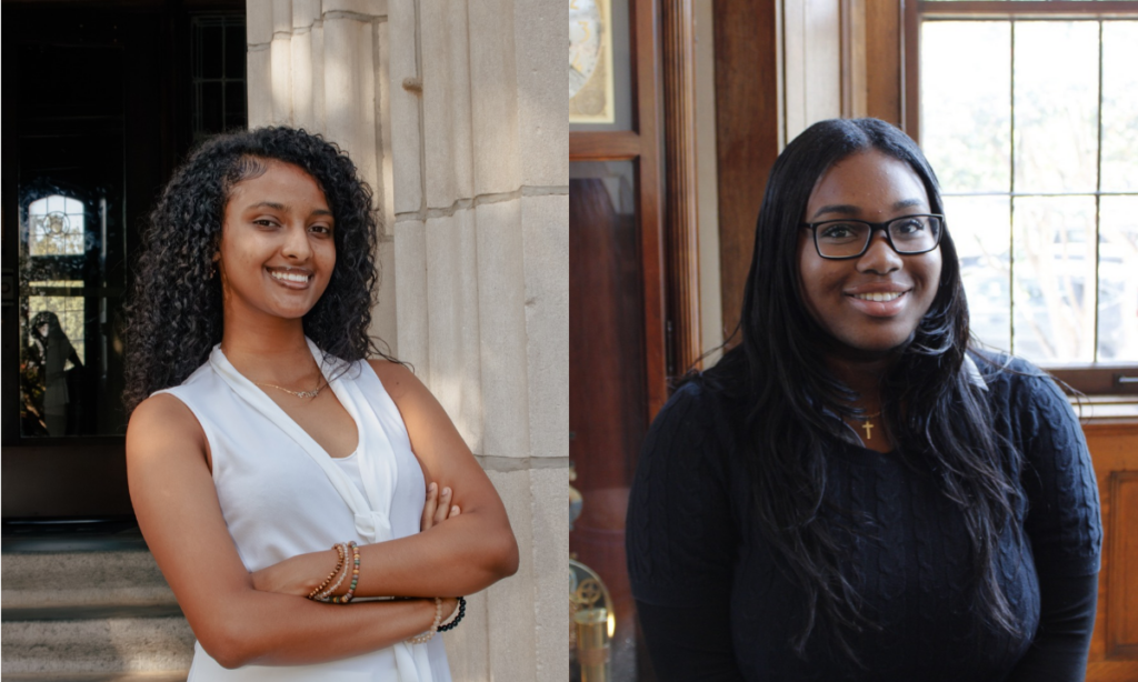 Two female students headshots